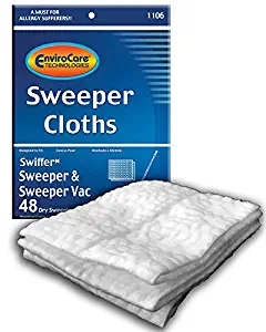 EnviroCare Sweeper Cloth Replacements for Swiffer Sweepers and Sweeper Vacs (48 Pack)