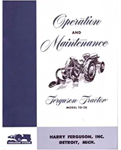 1948 1949 1950 1951 Ferguson To20 Tractor Owners Manual User Guide Operator Book
