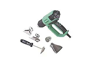 Hitachi RH650V Heat Gun, Variable Heat and Fan Settings, LCD Display, For Crafts, Shrink Wrapping, Paint Removing, Tubing, Includes Glass Protector Nozzle, Spreader Nozzle, Hook Nozzle, Concentrator Nozzle, Handheld Scraper, Storage Case