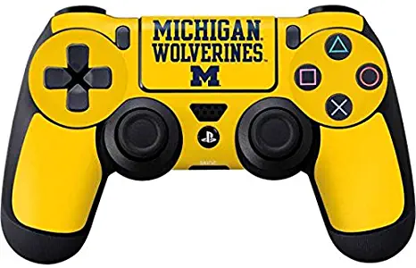 Skinit Decal Gaming Skin for PS4 Controller - Officially Licensed College Michigan Wolverines Design