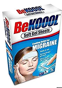 BeKoool Cooling Relief for Migraine Soft Gel Sheets, Pack of 3