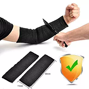 Arm Protection Sleeve, Ideapro Kevlar Sleeve 40cm Cut Resitant Burn Protective Anti Abrasion Safety Arm Guard for Garden Kitchen Farm Work 1 Pair
