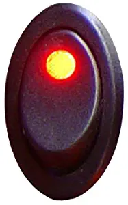 Keep It Clean 125544 Red 20 Amp/12V Oval LED Rocker Switch