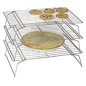 Charmed Silver 3-Tier Stackable Cooling Rack 13.5x 9.5 inch