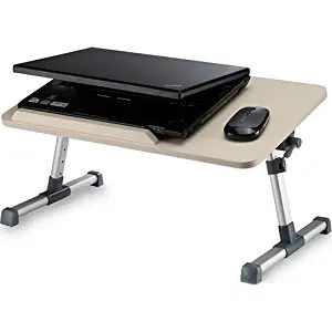 SANOXY Natural Wood Folding Adjustable Ergonomic Laptop/Study Table