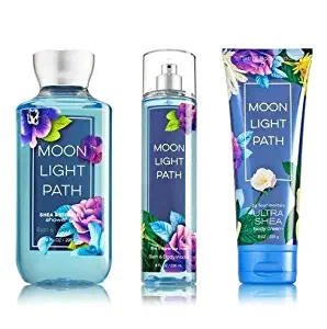 Bath & Body Works Moonlight Path Body Set - Shower Gel 10 Fl Oz, Fine Fragrance Mist 8 Fl Oz & Body Cream 8 Fl Oz
