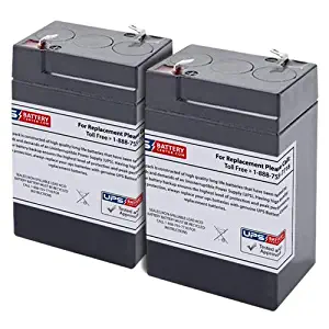Set of 2-6V 4.5Ah F1 Compatible SLA Replacement Battery Pack for Oreck Electric Broom AV701B by UPSBatteryCenter