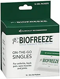 Biofreeze Cold Therapy Pain Relief On-The-Go Singles Gel Packets - 16 ct, Pack of 6