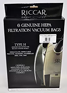 Riccar Type H Canister Vacuum HEPA Filtration Bags 6 Pack RHH-6 by Riccar