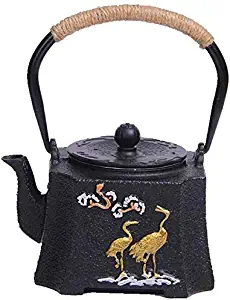 GONGFF Cast Iron Teapot Stovetop Kettles 1 2 Liter Iron Pot Cast Iron Teapot Home Boiled Tea Water Tea Set