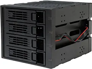 Rosewill 3 x 5.25-Inch to 4 x 3.5-Inch Hot-swap SATAIII/SAS Hard Disk Drive Cage - Black (RSV-SATA-Cage-34)