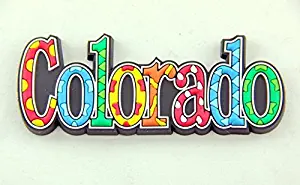 Colorado State Multicolor Letters Fridge Collectible Souvenir Magnet