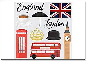England, London Creative Illustration Fridge Magnet