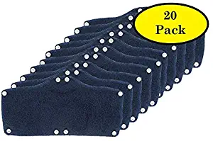 20 Pack Best Hard Hat Sweatband Navy Blue Washable Snap On Sweat Band Liner Safety Accessories