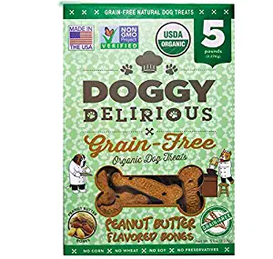 Doggy Delirious Organic Grain-Free Dog Treats, 5lb