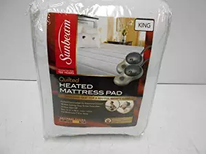 Sunbeam Heated Mattress Pad | Quilted Polyester, 10 Heat Settings, King