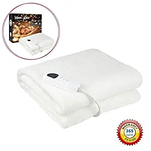 Deluxe Massage Table Warmer Heating Pad –Bed Warmer Pad Digital Timer and Digital Heat Setting-Synthetic Wool Fleece