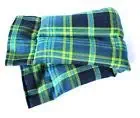 Microwavable Heating Pad, Cozy Plaid Flannel, Natural Rice Filling, Handcrafted in The USA, Neck, Shoulder Pain Care, Unique Gift (Lime Green and Blue Plaid)