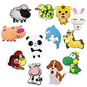 12pcs/set Animals Fridge Magnets Whiteboard Sticker Rubber Refrigerator Magnets for Toddlers freezer Office Cabinets