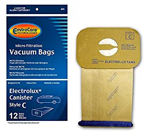 12 Envirocare Vacuum Bags to fit Aerus/Electrolux Type C Bags