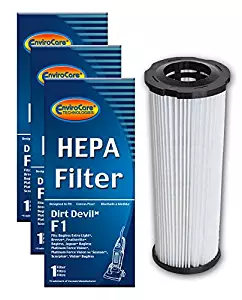 EnviroCare Replacement Vacuum HEPA Filters for Royal Dirt Devil Type F1 Bagless Uprights 3 Filters