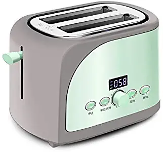 Yankuoo Multifunctional 2-piece Electric Toaster Sandwich Maker Automatic Bread Toast Oven Breakfast Baking Machine Home Office 680W, 220V (Color : Green)