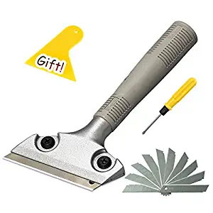 LDS Industry Glass Scraper, Stove Cleaner, Extendable Razor Blade Sticker/Paint Scraper Remover for Window Tile Glass Windshield Tile Granite Wall Cleaning Hand Tool, Gum Cleaning, SCRP-U