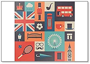 Modern Illustration of London Symbols Fridge Magnet