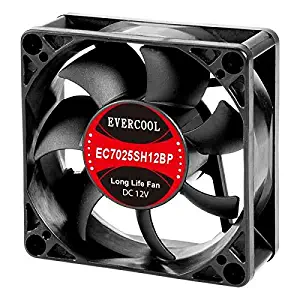 Evercool 70x70x25mm High Speed PWM Fan EC7025SH12BP