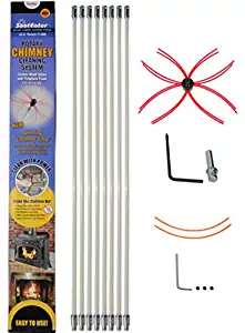 SootEater Rotary Chimney Cleaning System with 30 ft. Flexible White Rods