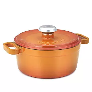 Essenso Chambery 3 Layer Enameled Orange Cast Iron Dutch Oven 4 qt