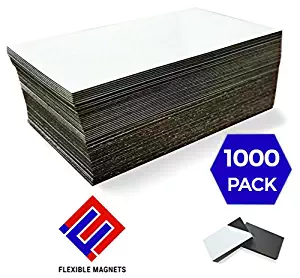 1,000 Self Adhesive Magnetic Business Card Magnets 20 mil Peel and Stick.!