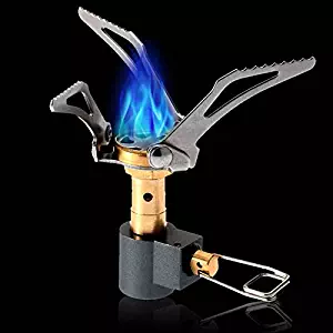 Xiaolanwelc Outdoor Portable Folding Mini Camping Oven Gas Stove Survival Furnace Stove 45g 3000W Pocket Picnic Cooking Gas Burner Cooker