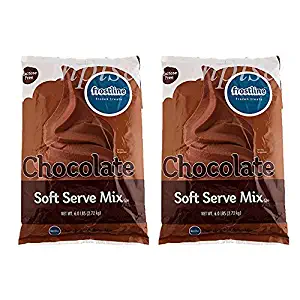 Frostline Chocolate Soft Serve Ice Cream Mix, Large 6 Pound Bag, (2 Bags)