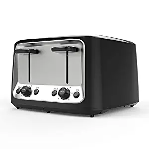 Yankuoo Multi-function Toaster, Home Automatic 4-piece Toaster, 1500W, 6-speed Baking Set Level, Defrost, Reheat And Cancel Function