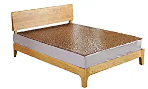 Qbedding Carbonized Bamboo Summer Sleeping Mat Cooling Mattress Topper Pad (Oriental, Queen)