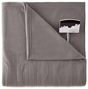 Biddeford 1001-9052106-902 Comfort Knit Fleece Electric Heated Blanket Full Grey