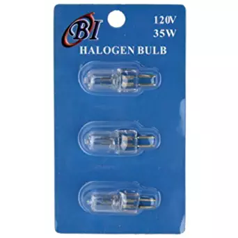 Halogen Bulb Set of 3 (for Electric Oil Warmers) - 35 watts - Small Halogen Bulb Lights - Used in Burning Candles and Oils - Replacement Accessory