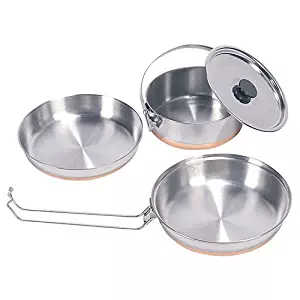 Stansport 360 Stainless Steel Mess Kit for Camping, Backpacking and Outdoors