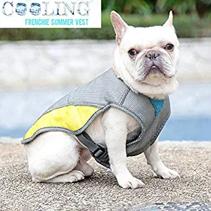 Hifrenchies Cooling Vest Harness for Dogs French Bulldog Summer Cooling Vest Outdoor Dog Jacket Safety Reflective Vest Cooler Jacket Sun-Proof Pet Coat Vest for Frenchie