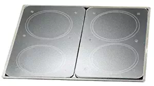 WENKO 2712663100 Universal cover plates Transparent - set of 2, for all types of cookers, Tempered glass, 11.8 x 0.7 x 20.5 inch, Transparent