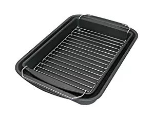 ProBake Bake, Broil, and Roast Pan 3-Piece Set - Teflon Non-Stick Baking Pan And Roasting Pan Set With Chrome Broiler Rack, ElimProBake Bake, Broil, and Roast Pan 3-Pieceinates Fat For Healthy Cooking