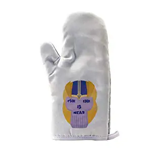 Hat Shark The End is Near Super Villain Warlord Comic Movie Parody - Barbecue Baking Oven Mitt