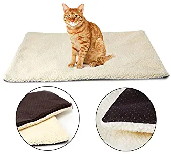 Amrka Cat Dog Pet Rug Mattress Warm Thermal Super Soft Self Heating Fleece Cushion Bed