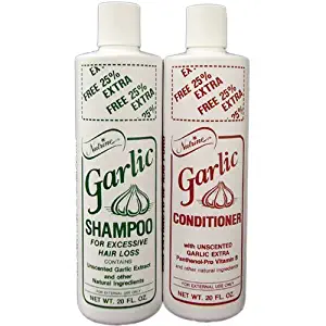 Nutrine Garlic Shampoo + Conditioner 20oz Combo Unscented