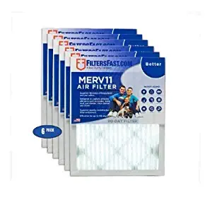 20" x 22" x 1" (Actual Size: 19.75" x 21.75" x 0.75") 1" Pleated Air Filter MERV 11-6-Pack by Filters Fast