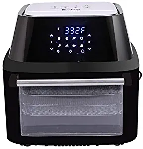 Air Fryer, ETL Listed Certification 1800 - Watt 16.9 Quarts Large Capacity Electric Air Fryer with Rotisserie, Dehydrator, Multifunctional Cooking Oven with 8 Accessories, 1800W Air Fryer with Temperature Control, Black