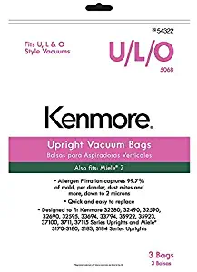 Kenmore 54322 3 Pack Style U/L/O Upright Vacuum Bags