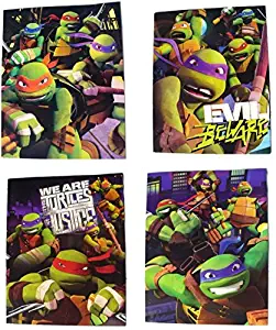 Teenage Mutant Ninja Turtles Two Pocket Folders for School - Set of 4 - TMNT Assorted Portfolio File Folders for Organization - Fun School Supplies for Kids Model: Office Supply Store