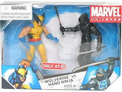 Marvel Universe 3 3/4 Inch Exclusive Action Figure 2Pack Wolverine Vs. Hand Ninja Black